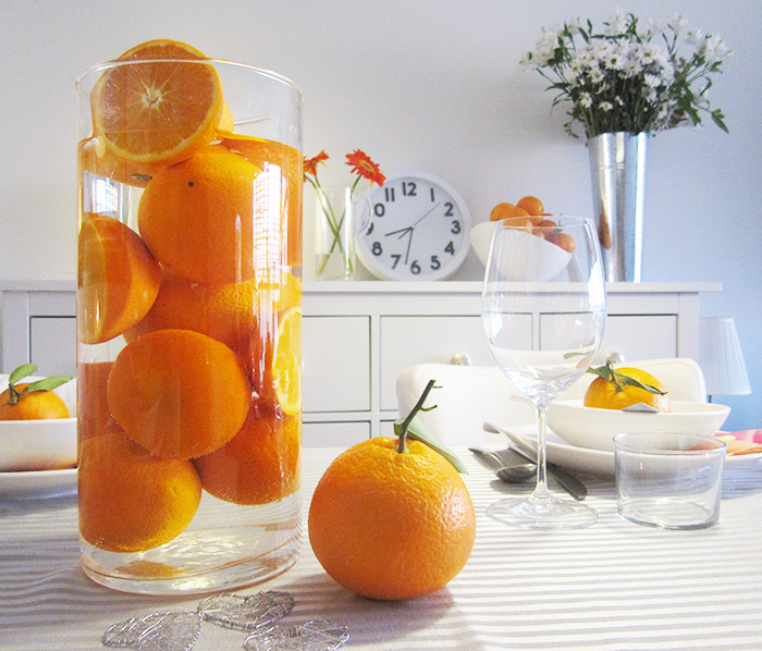 Naranjas para decorar la mesa de semana Santa